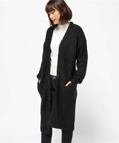 MOUSSY（マウジー）の「FLUFFY KNIT CD（カーディガン/ボレロ・レディース・オフホワイト/ブラック/ダークブラウン・FREE）」の14枚目の写真