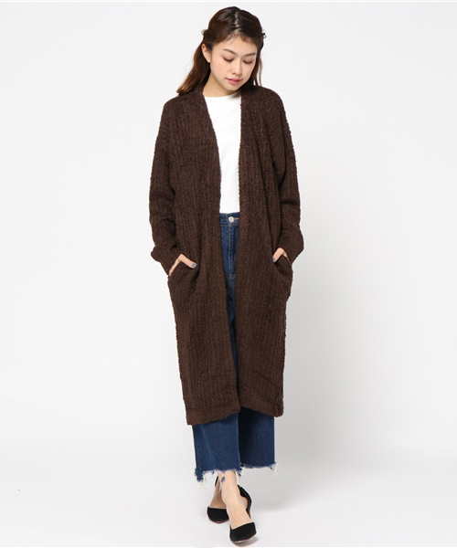 MOUSSY（マウジー）の「FLUFFY KNIT CD（カーディガン/ボレロ・レディース・オフホワイト/ブラック/ダークブラウン・FREE）」の15枚目の写真