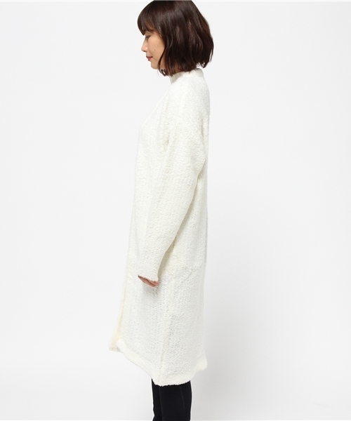 MOUSSY（マウジー）の「FLUFFY KNIT CD（カーディガン/ボレロ・レディース・オフホワイト/ブラック/ダークブラウン・FREE）」の5枚目の写真