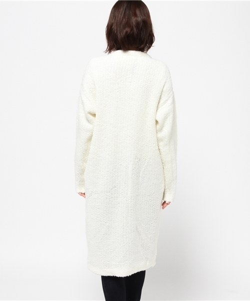 MOUSSY（マウジー）の「FLUFFY KNIT CD（カーディガン/ボレロ・レディース・オフホワイト/ブラック/ダークブラウン・FREE）」の6枚目の写真