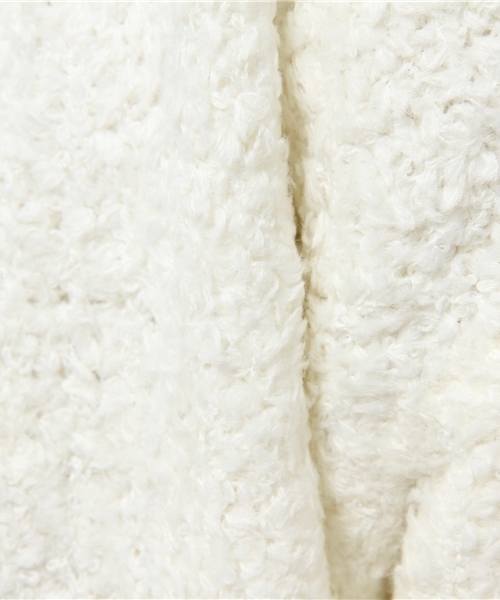 MOUSSY（マウジー）の「FLUFFY KNIT CD（カーディガン/ボレロ・レディース・オフホワイト/ブラック/ダークブラウン・FREE）」の12枚目の写真