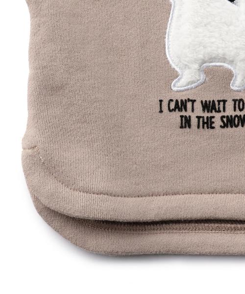 green label relaxing（グリーンレーベルリラクシング）の「【BABY】ウラケ クマパッチワークプルオーバー ロングスリーブ◆（スウェット・キッズ・ライトグレー/ベージュ・75cm/85cm）」の8枚目の写真