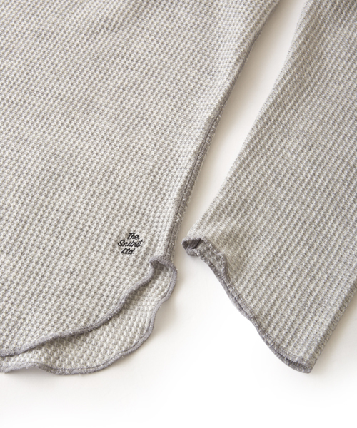 DAILY STANDARD by SANDINISTA(デイリースタンダードバイサンディニスタ)の「Thermal Inner L-S Tee - Made by J.E. Morgan / サーマルインナーロングスリーブ(Tシャツ/カットソー・メンズ・ヘザーグレー/ネイビー/ブラック/ホワイト・MEDIUM/SMALL/X-LARGE/LARGE)」の18枚目の写真