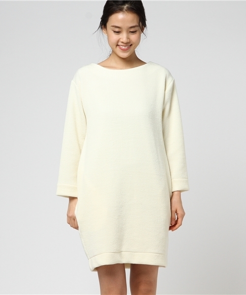 laboratory work(ラボラトリーワーク)の「サカリバ前後2WAYワンピース(ワンピース・レディース・オフホワイト/ベージュ/ネイビー・MEDIUM)」の4枚目の写真