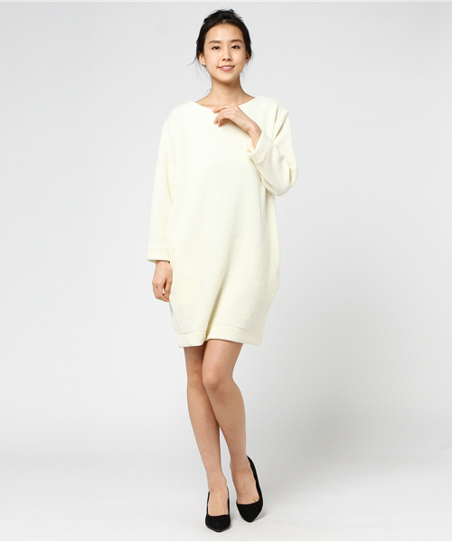 laboratory work(ラボラトリーワーク)の「サカリバ前後2WAYワンピース(ワンピース・レディース・オフホワイト/ベージュ/ネイビー・MEDIUM)」の7枚目の写真