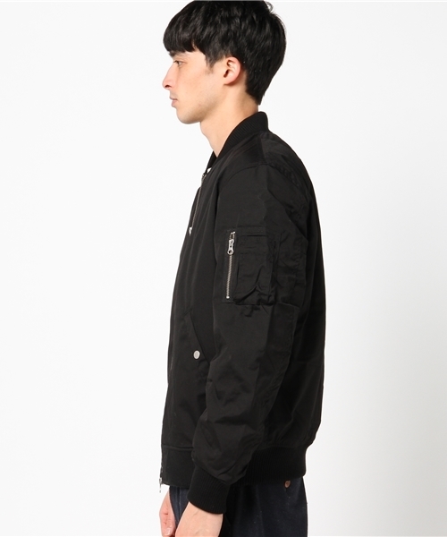 Dickies（ディッキーズ）の「TCウェザーMA-1ジャケット（MA-1・メンズ・ブラック/グリーン・MEDIUM/LARGE）」の4枚目の写真