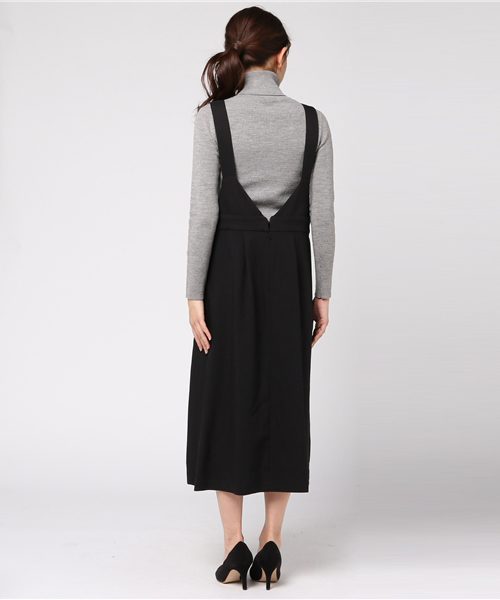 archives（アルシーヴ）の「サテンエプロン ワンピース（ワンピース・レディース・グレー/アイボリー/ブラック・MEDIUM）」の6枚目の写真