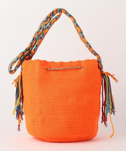 BEAUTY&YOUTH UNITED ARROWS(ビューティーアンドユースユナイテッドアローズ)の「<JARDIN DEL CIELO>クラフトショルダーバッグ :(ショルダーバッグ・レディース・オフホワイト/オレンジ・FREE)」の4枚目の写真
