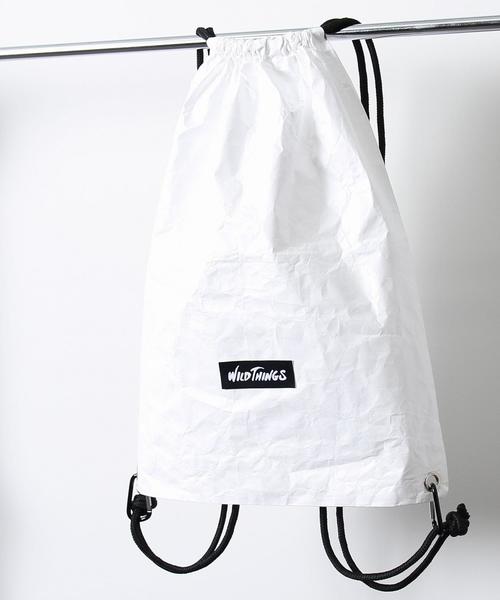 WILD THINGS(ワイルドシングス)の「WILD THINGS(ワイルドシングス)別注タイベックナップザック(バックパック/リュック・メンズ・パープル/ホワイト/ブラック・FREE)」の4枚目の写真