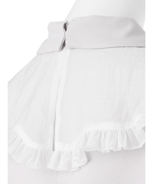 merry jenny（メリージェニー）の「いそざいフリルシャツ（シャツ/ブラウス・レディース・オフホワイト/ブラック/ライトブルー/ライトグレー・FREE）」の12枚目の写真