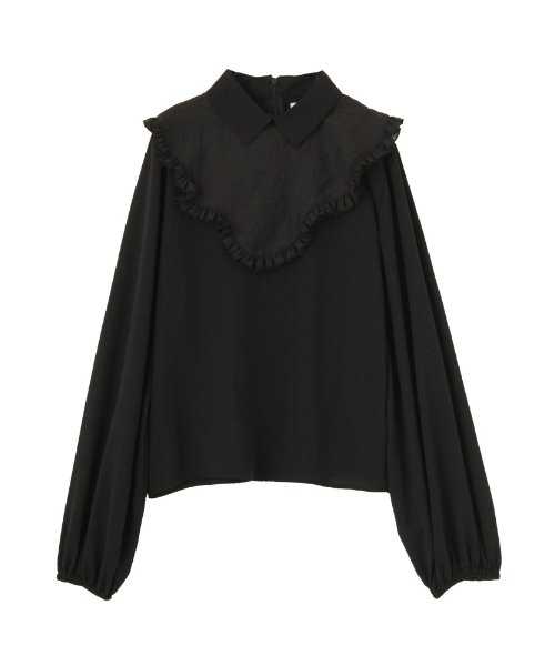 merry jenny（メリージェニー）の「いそざいフリルシャツ（シャツ/ブラウス・レディース・オフホワイト/ブラック/ライトブルー/ライトグレー・FREE）」の13枚目の写真