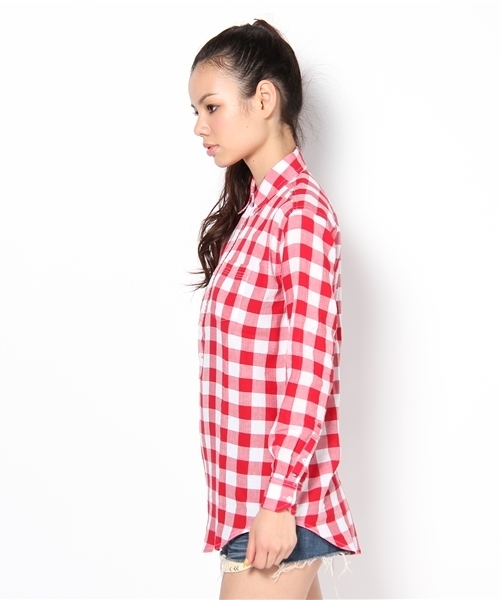 TOMMY HILFIGER（トミーヒルフィガー）の「GRACIE GINGHAM BOYFRIEND　SHIRT（シャツ/ブラウス・レディース・ブルー/レッド・SMALL/MEDIUM/LARGE）」の10枚目の写真