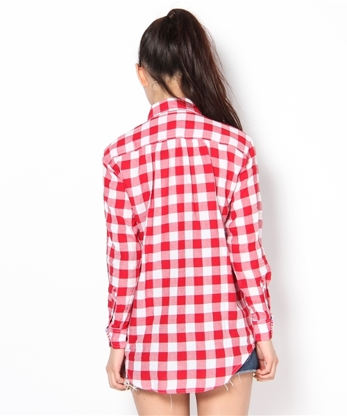 TOMMY HILFIGER（トミーヒルフィガー）の「GRACIE GINGHAM BOYFRIEND　SHIRT（シャツ/ブラウス・レディース・ブルー/レッド・SMALL/MEDIUM/LARGE）」の7枚目の写真