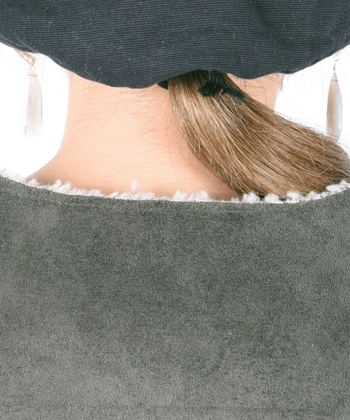 liflattie ships（リフラティ シップス）の「liflattie ships: フェイク ムートン リバーシブル コート オリーブ ◇（ムートンコート・レディース・オリーブ・SMALL/MEDIUM）」の4枚目の写真