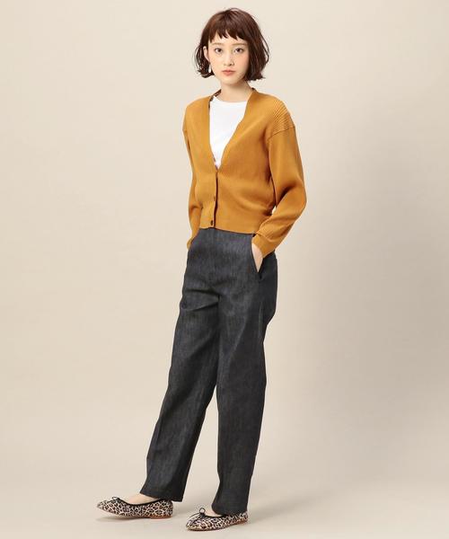 BEAUTY&YOUTH UNITED ARROWS（ビューティーアンドユースユナイテッドアローズ）の「BY リブショートワイドカーディガン ◆（カーディガン/ボレロ・レディース・ライトグレー/マスタード/パープル/ブラック・FREE）」の11枚目の写真