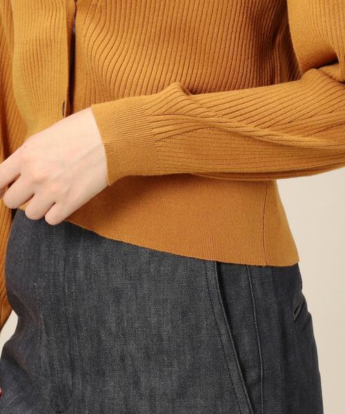 BEAUTY&YOUTH UNITED ARROWS（ビューティーアンドユースユナイテッドアローズ）の「BY リブショートワイドカーディガン ◆（カーディガン/ボレロ・レディース・ライトグレー/マスタード/パープル/ブラック・FREE）」の13枚目の写真