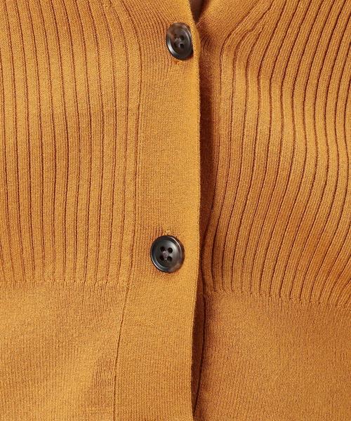 BEAUTY&YOUTH UNITED ARROWS（ビューティーアンドユースユナイテッドアローズ）の「BY リブショートワイドカーディガン ◆（カーディガン/ボレロ・レディース・ライトグレー/マスタード/パープル/ブラック・FREE）」の14枚目の写真