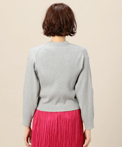 BEAUTY&YOUTH UNITED ARROWS（ビューティーアンドユースユナイテッドアローズ）の「BY リブショートワイドカーディガン ◆（カーディガン/ボレロ・レディース・ライトグレー/マスタード/パープル/ブラック・FREE）」の15枚目の写真