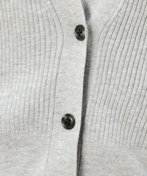 BEAUTY&YOUTH UNITED ARROWS（ビューティーアンドユースユナイテッドアローズ）の「BY リブショートワイドカーディガン ◆（カーディガン/ボレロ・レディース・ライトグレー/マスタード/パープル/ブラック・FREE）」の16枚目の写真