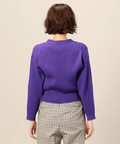 BEAUTY&YOUTH UNITED ARROWS（ビューティーアンドユースユナイテッドアローズ）の「BY リブショートワイドカーディガン ◆（カーディガン/ボレロ・レディース・ライトグレー/マスタード/パープル/ブラック・FREE）」の8枚目の写真