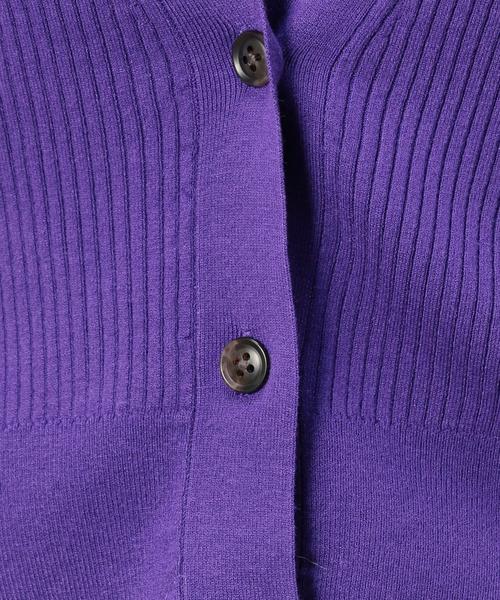 BEAUTY&YOUTH UNITED ARROWS（ビューティーアンドユースユナイテッドアローズ）の「BY リブショートワイドカーディガン ◆（カーディガン/ボレロ・レディース・ライトグレー/マスタード/パープル/ブラック・FREE）」の9枚目の写真