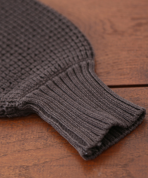 CUBE SUGAR（キューブシュガー）の「裏毛×ニット ビンテージ加工 プルオーバーパーカー（パーカー・レディース・ネイビー/レッド/チャコール・M）」の12枚目の写真