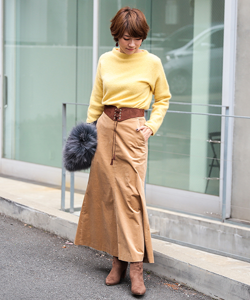 RIVE DROITE（リヴドロワ）の「ラクーンボトルネックプルオーバー（ニット/セーター・レディース・モカ/マスタード/ピンク系その他・FREE）」の10枚目の写真