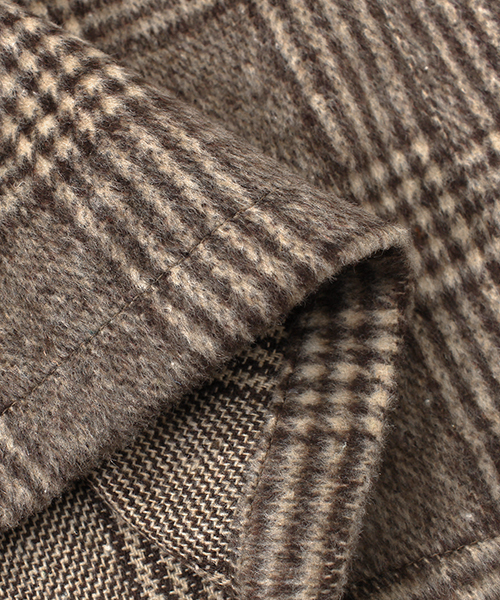 Pierrot（ピエロ）の「チェック柄ラップ風 ロングタイトスカート（スカート・レディース・ブラック/ネイビー/ブラウン・L/M）」の15枚目の写真