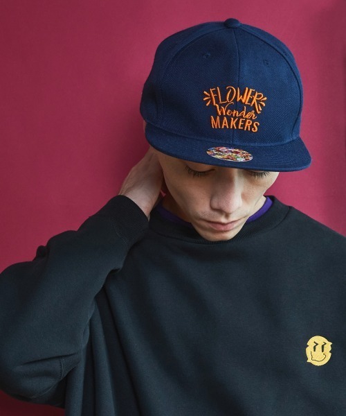 rehacer(レアセル)の「rehacer : Flower Makers B.B Cap / フラワーズ メーカーズ キャップ(キャップ・メンズ・ブラック/ネイビー/ブラック×レッド/ブルー系その他・FREE)」の3枚目の写真
