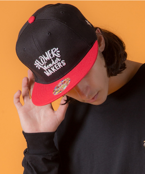rehacer(レアセル)の「rehacer : Flower Makers B.B Cap / フラワーズ メーカーズ キャップ(キャップ・メンズ・ブラック/ネイビー/ブラック×レッド/ブルー系その他・FREE)」の1枚目の写真