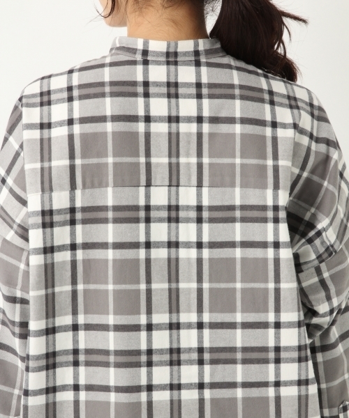 A part by（アパートバイ）の「Cマドラスチェックシャツワンピース 778598（ワンピース・レディース・グレー系その他/ブラウン系その他/ベージュ系その他・FREE）」の13枚目の写真