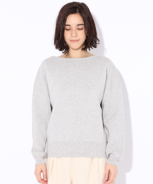 niko and...（ニコアンド）の「ミラノリブボートネックプルオーバー（Tシャツ/カットソー・レディース・ラベンダー/ライトグレー/ブラック/ホワイト・MEDIUM/LARGE）」の7枚目の写真