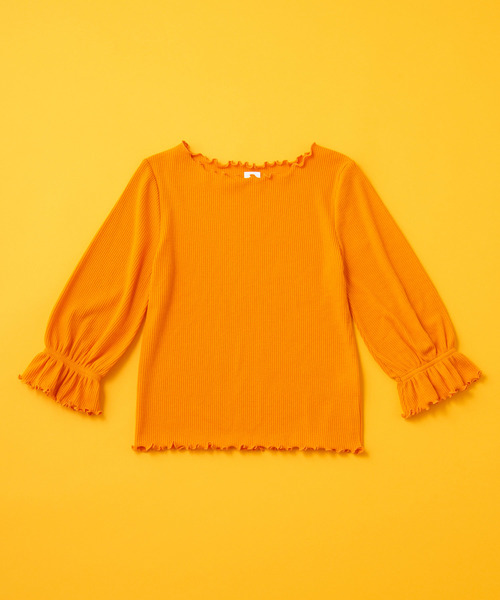 Omekashi（オメカシ）の「メロウ七分袖プルオーバー（Tシャツ/カットソー・レディース・ブラック/ベージュ/オフホワイト/オレンジ・FREE）」の4枚目の写真