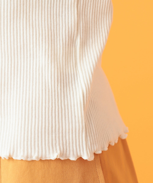 Omekashi（オメカシ）の「メロウ七分袖プルオーバー（Tシャツ/カットソー・レディース・ブラック/ベージュ/オフホワイト/オレンジ・FREE）」の10枚目の写真