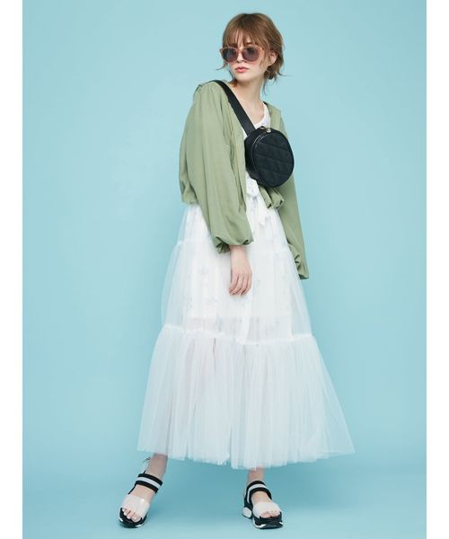 dazzlin（ダズリン）の「シアーフラワーロングワンピース（ワンピース・レディース・オフホワイト/ミント・FREE）」の19枚目の写真