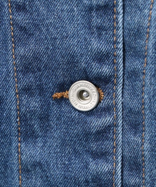 notch.（ノッチ）の「オーバーサイズショート丈Gジャン（デニムジャケット・レディース・スカイブルー/ネイビー/ブルー・M）」の4枚目の写真