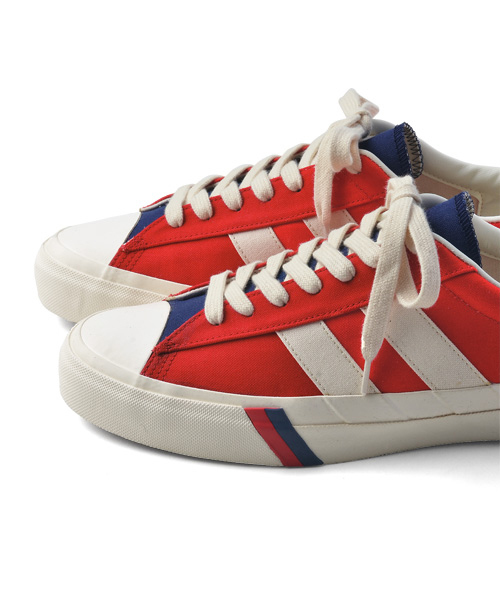 R.NEWBOLD（アールニューボールド）の「R.NEWBOLD×PRO-Keds ROYAL PLUS../135221/∥/⊥□/⊥◇（スニーカー・メンズ・オフホワイト/ブラック/トリコロール・MEDIUM/LARGE/X-LARGE）」の6枚目の写真