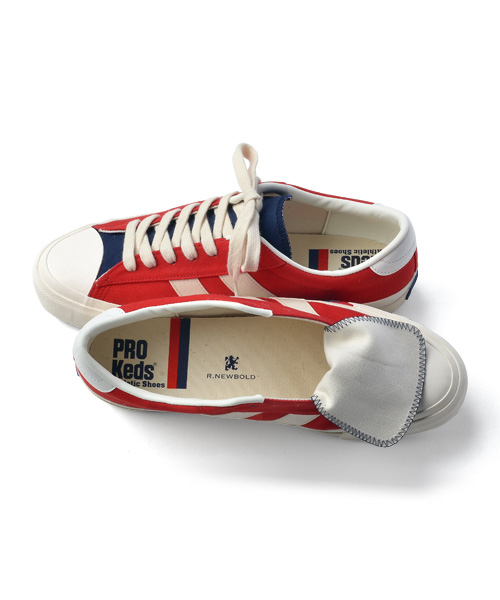 R.NEWBOLD（アールニューボールド）の「R.NEWBOLD×PRO-Keds ROYAL PLUS../135221/∥/⊥□/⊥◇（スニーカー・メンズ・オフホワイト/ブラック/トリコロール・MEDIUM/LARGE/X-LARGE）」の7枚目の写真