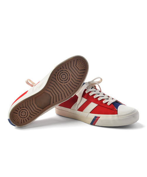 R.NEWBOLD（アールニューボールド）の「R.NEWBOLD×PRO-Keds ROYAL PLUS../135221/∥/⊥□/⊥◇（スニーカー・メンズ・オフホワイト/ブラック/トリコロール・MEDIUM/LARGE/X-LARGE）」の9枚目の写真