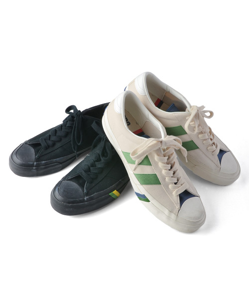 R.NEWBOLD（アールニューボールド）の「R.NEWBOLD×PRO-Keds ROYAL PLUS../135221/∥/⊥□/⊥◇（スニーカー・メンズ・オフホワイト/ブラック/トリコロール・MEDIUM/LARGE/X-LARGE）」の12枚目の写真