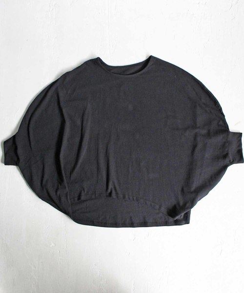 antiqua（アンティカ）の「カジュアル変形トップス（Tシャツ/カットソー・レディース・ブラック/オフホワイト・FREE）」の9枚目の写真