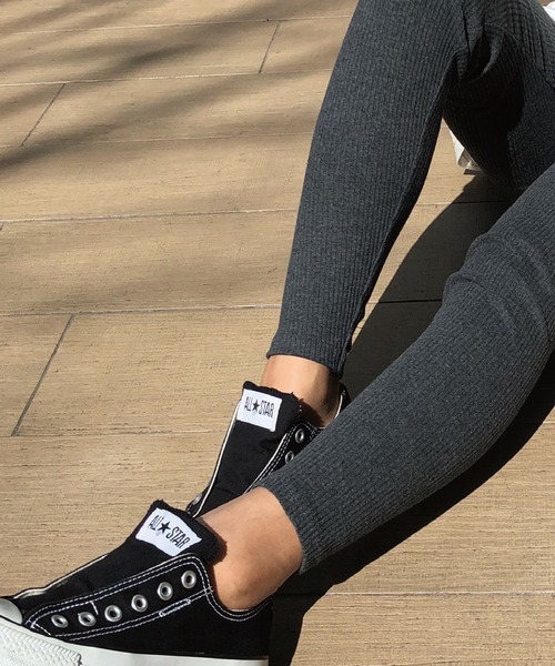 meJane(ミージェーン)の「リブテレコレギンス(レギンス/スパッツ・レディース・チャコールグレー/ブラック/ベージュ/グレー/オフホワイト/モカ・150-160cm/150-155cm/160-165cm/170-175cm)」の21枚目の写真