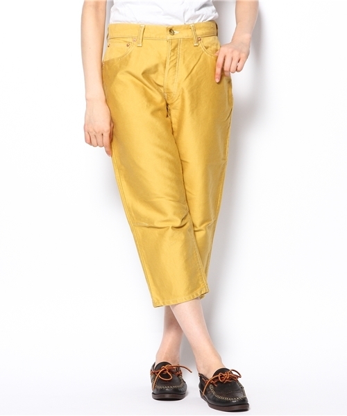 BEAMS BOY(ビームスボーイ)の「△Sanca / モールスキン クロップドパンツ(その他パンツ・レディース・イエロー/ネイビー・ONE SIZE)」の2枚目の写真