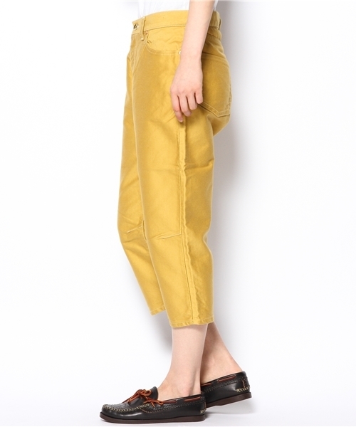 BEAMS BOY(ビームスボーイ)の「△Sanca / モールスキン クロップドパンツ(その他パンツ・レディース・イエロー/ネイビー・ONE SIZE)」の3枚目の写真