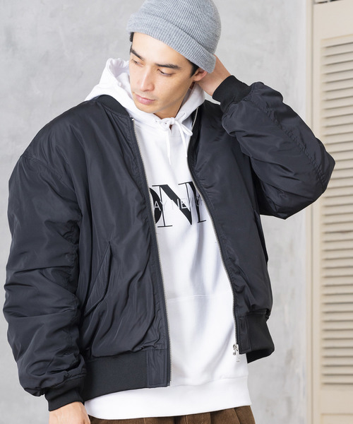 WEGO(ウィゴー)の「WEGO/パデッドMA-1(MA-1・メンズ・ブラック/パープル/カーキ・SMALL/MEDIUM/LARGE)」の2枚目の写真