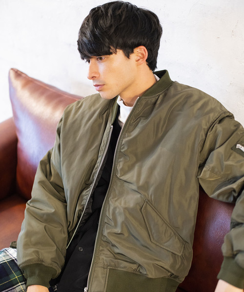 WEGO(ウィゴー)の「WEGO/パデッドMA-1(MA-1・メンズ・ブラック/パープル/カーキ・SMALL/MEDIUM/LARGE)」の15枚目の写真