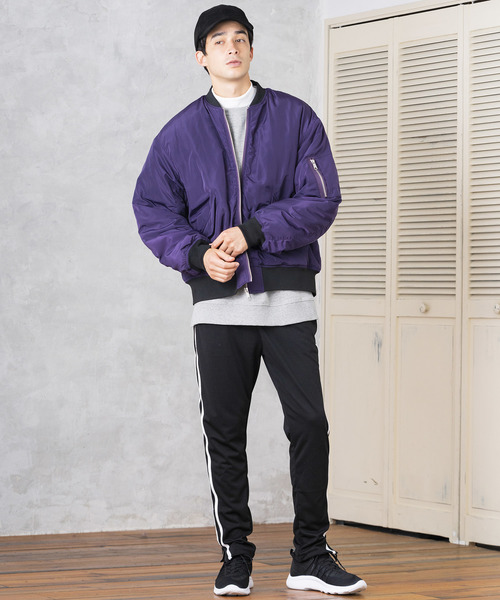 WEGO(ウィゴー)の「WEGO/パデッドMA-1(MA-1・メンズ・ブラック/パープル/カーキ・SMALL/MEDIUM/LARGE)」の19枚目の写真