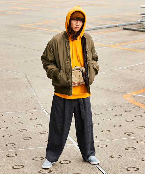 WEGO(ウィゴー)の「WEGO/パデッドMA-1(MA-1・メンズ・ブラック/パープル/カーキ・SMALL/MEDIUM/LARGE)」の5枚目の写真