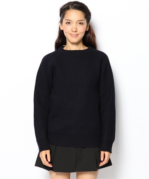 BEAMS BOY(ビームスボーイ)の「□BEAMS BOY / 3ゲージ 畦編クルー(ニット/セーター・レディース・チャコールグレー/ブラウン/レッド/ネイビー・ONE SIZE)」の5枚目の写真