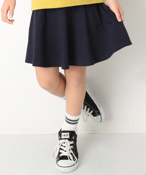 devirock（デビロック）の「ポケット付き 無地1分丈スカッツ（スカート・キッズ・ヘザーチャコール/レッド系その他2/ブラック/ネイビー/イエロー/ブルー/ライトパープル/ラベンダー/レッド系その他/ピンク系その他・120cm/80ｃｍ/90cm/95cm/110cm/100cm/130cm/140cm/150cm/160cm）」の4枚目の写真